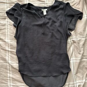 H&M Black V-Neck Blouse